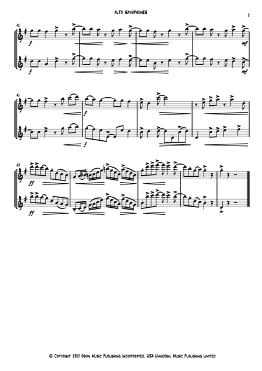 Cagney And Lacey Theme Woodwind Duet scores gallery preview page 3