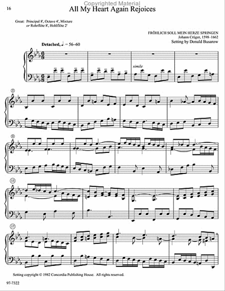 Musica Sacra: Easy Hymn Preludes for Organ, Vol. 7 Organ scores gallery preview page 7