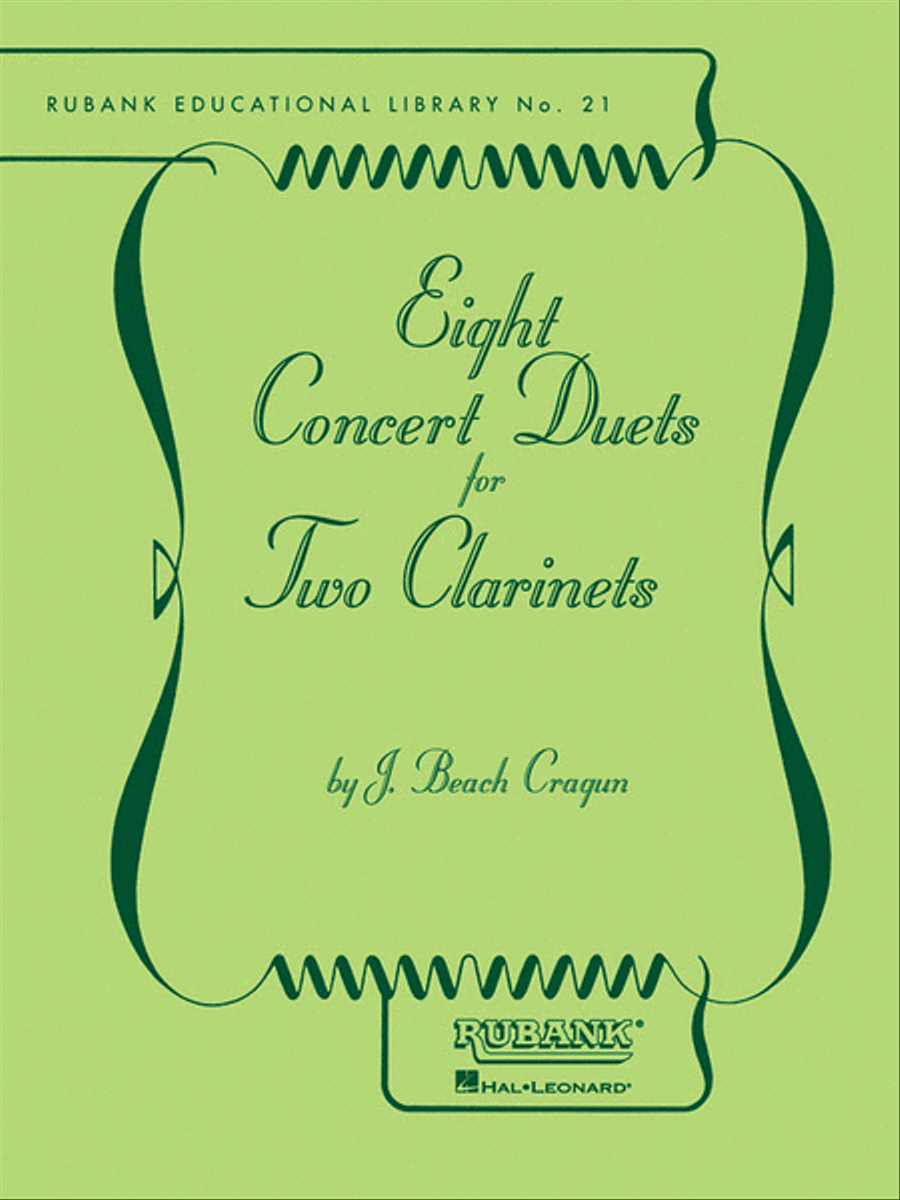 Eight Concert Duets for Two Clarinets Clarinet Duet scores gallery preview page 1