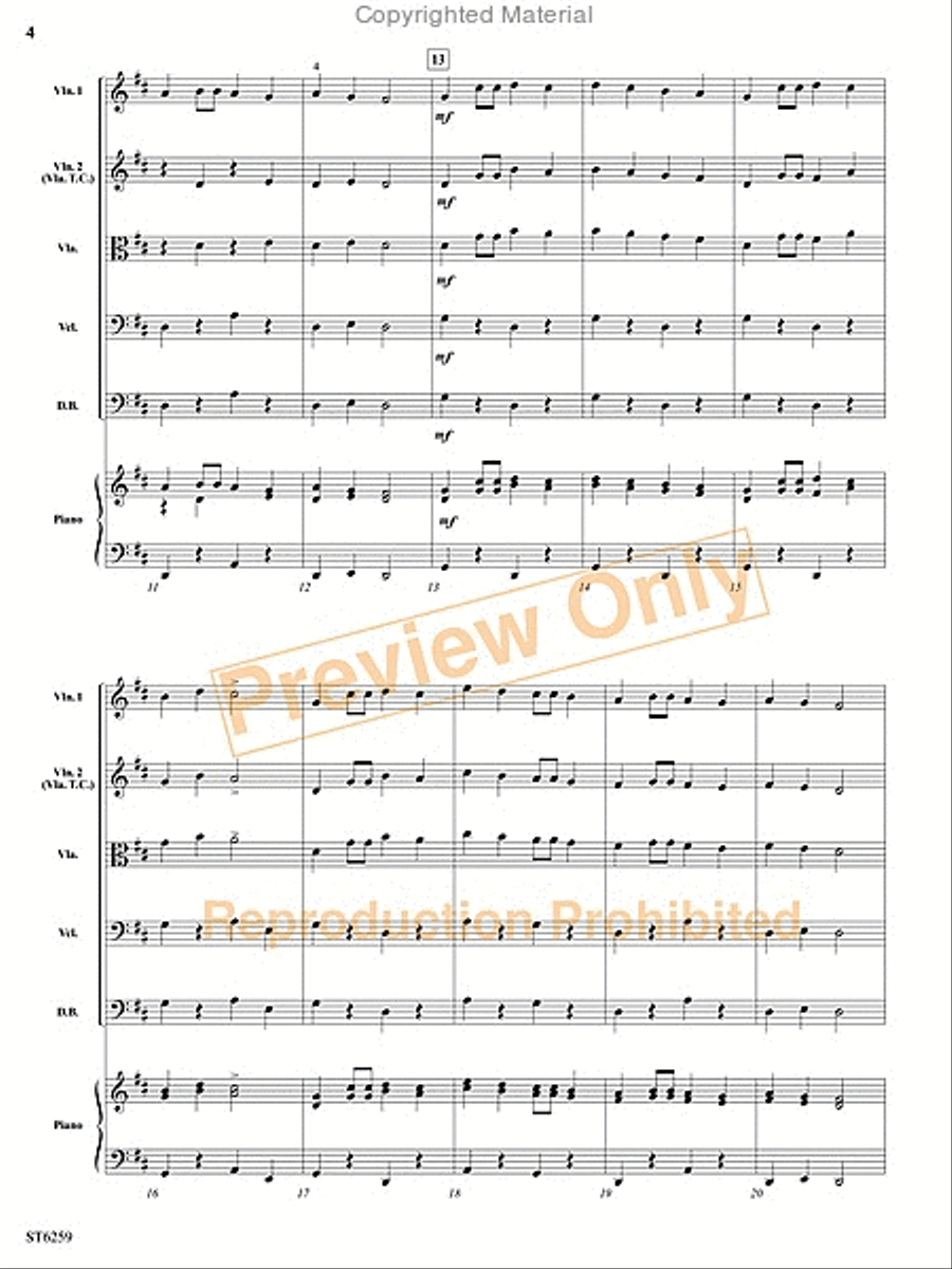 Dog Dreams String Orchestra scores gallery preview page 3