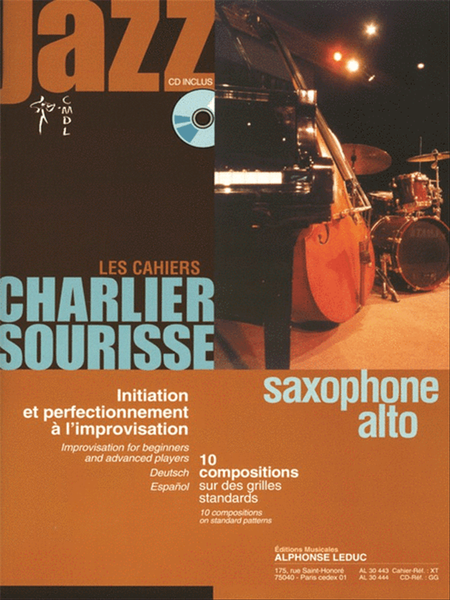 Les Cahiers Charlier/sourisse - Jazz (livre Avec Cd Al30444) Pour Saxophone Saxophone Solo scores gallery preview page 1