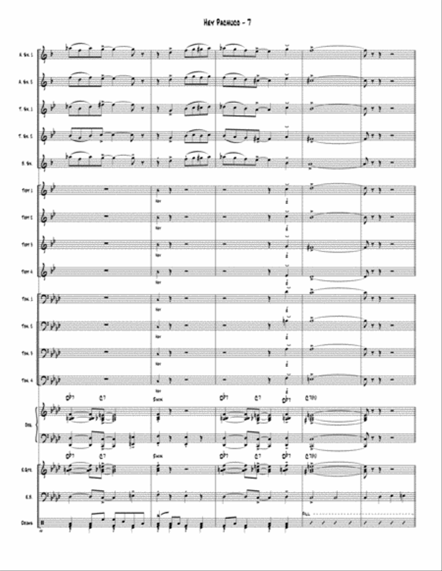 Hey Pachuco Jazz Ensemble scores gallery preview page 8