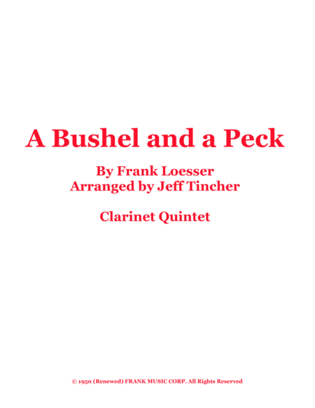 A Bushel And A Peck image number null
