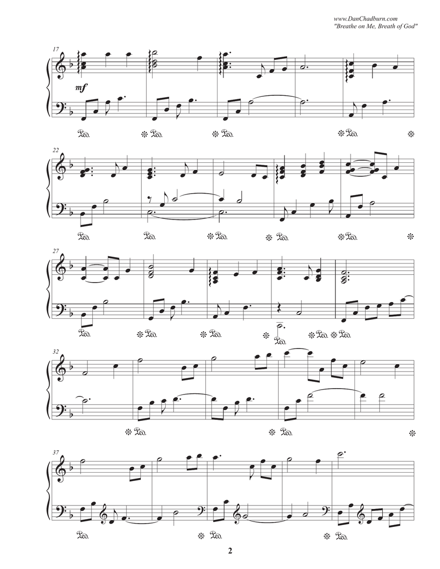 Breathe on Me, Breath of God Piano Solo scores gallery preview page 2
