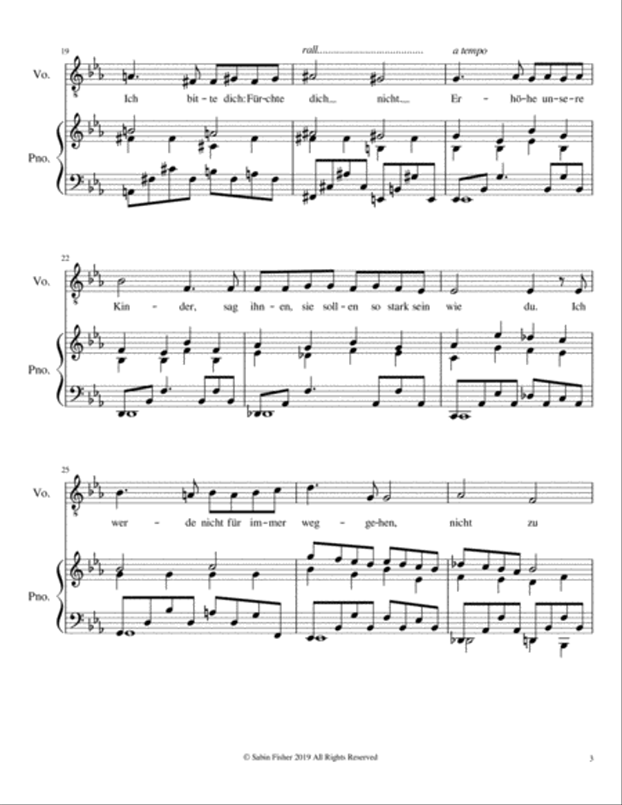 Fürchte Dich Nicht (for medium-low voice) Small Ensemble scores gallery preview page 3