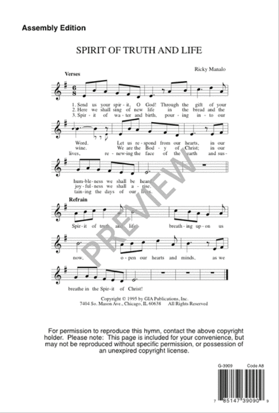 Spirit of Truth and Life Spirit of Truth and Life Unison Choir scores gallery preview page 8
