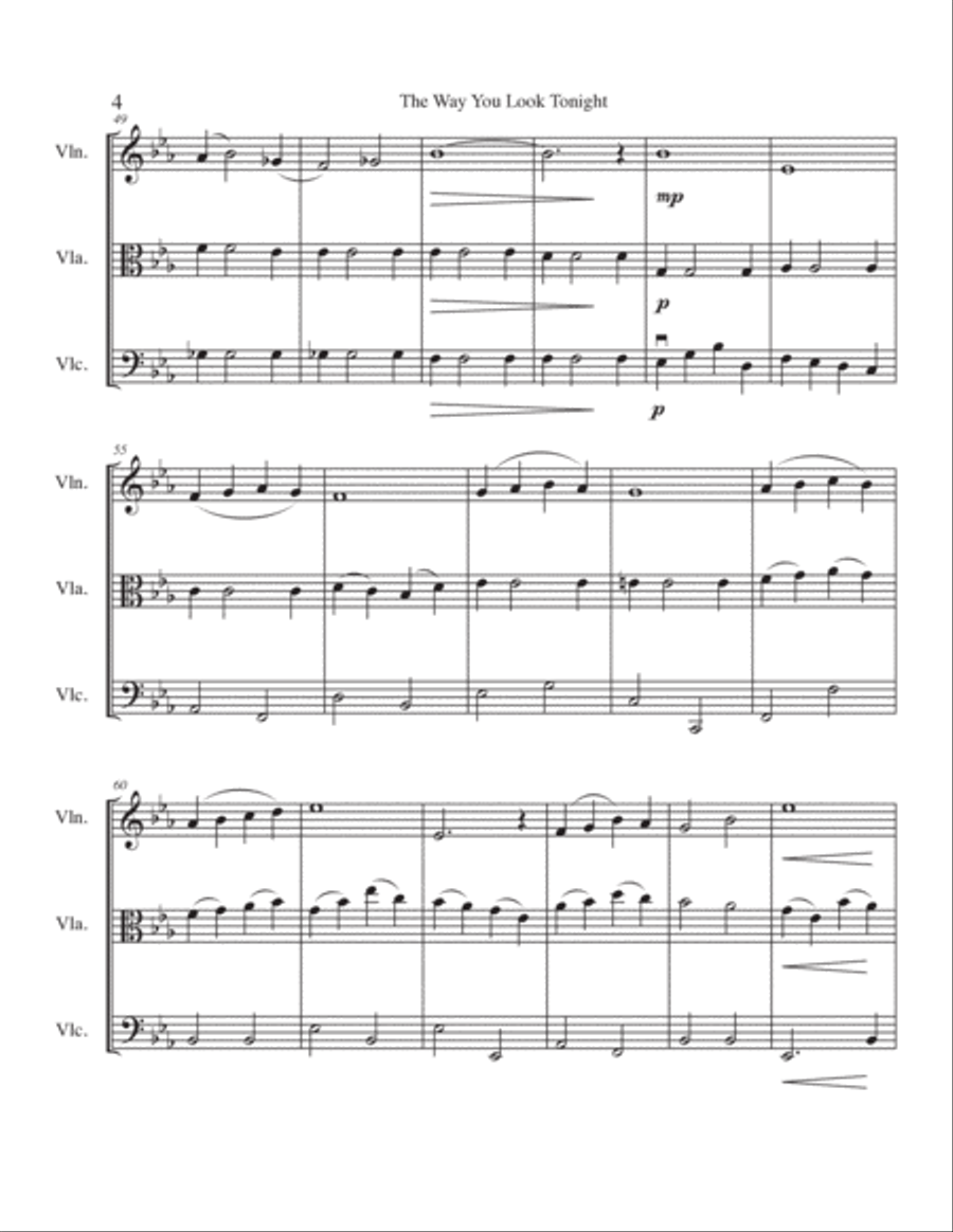 The Way You Look Tonight String Trio scores gallery preview page 4
