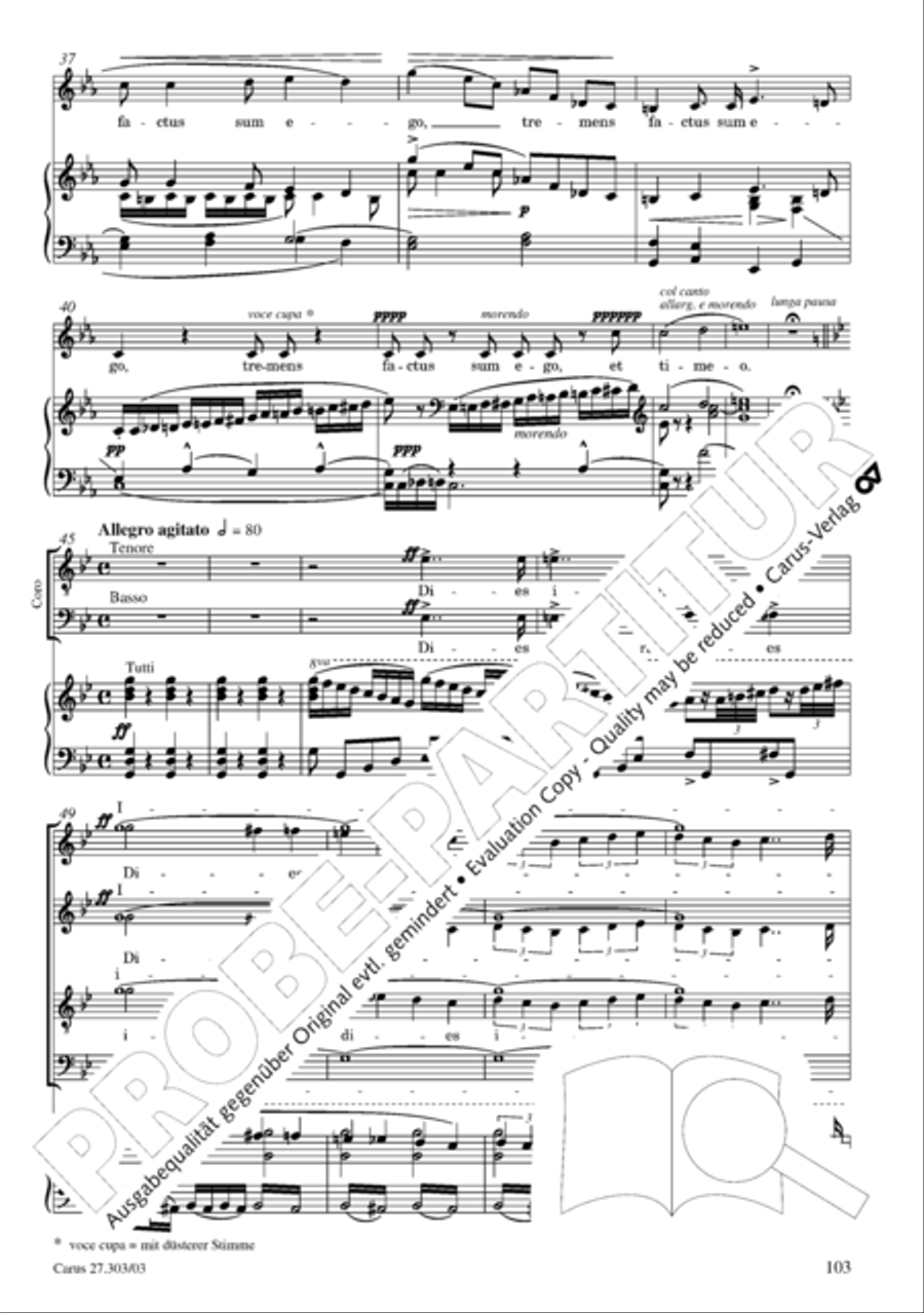 Messa da Requiem 4-Part scores gallery preview page 104