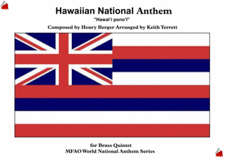 Hawaaiin National Anthem (Hawaiʻi Ponoʻī) for Brass Quintet