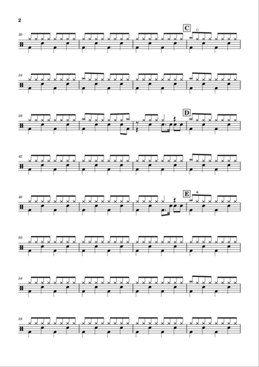Gimme A Bullet Gimme A Bullet Drum Set scores gallery preview page 2