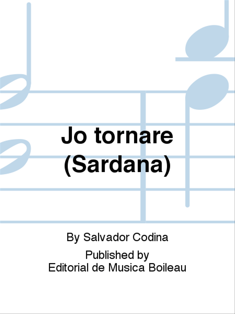 Jo tornare (Sardana) Piano Solo scores gallery preview page 1