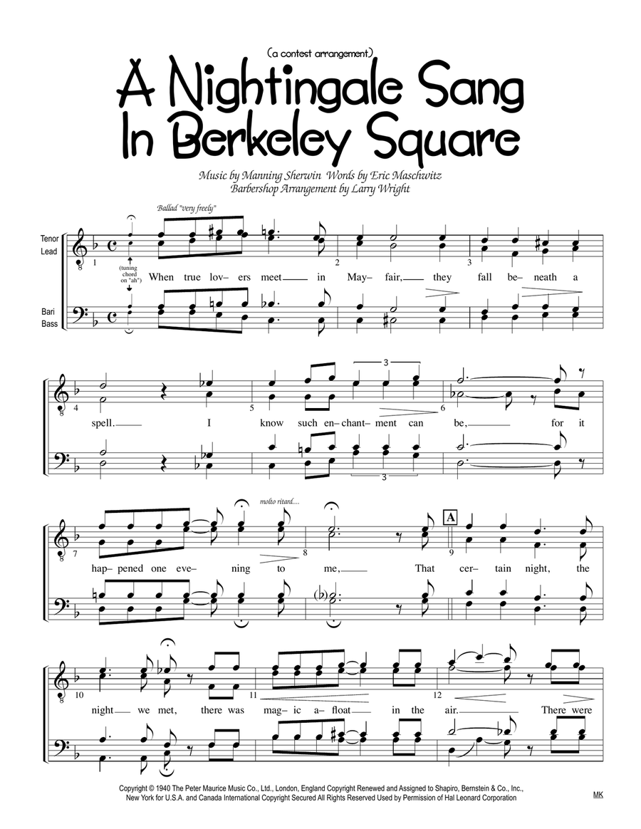 A Nightingale Sang In Berkeley Square