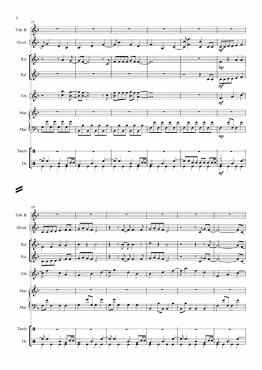 Marry You Marry You Percussion Ensemble scores gallery preview page 2