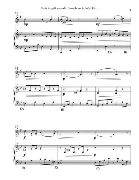 Panis Angelicus, Duet for Eb Alto Saxophone & Pedal Harp image number null