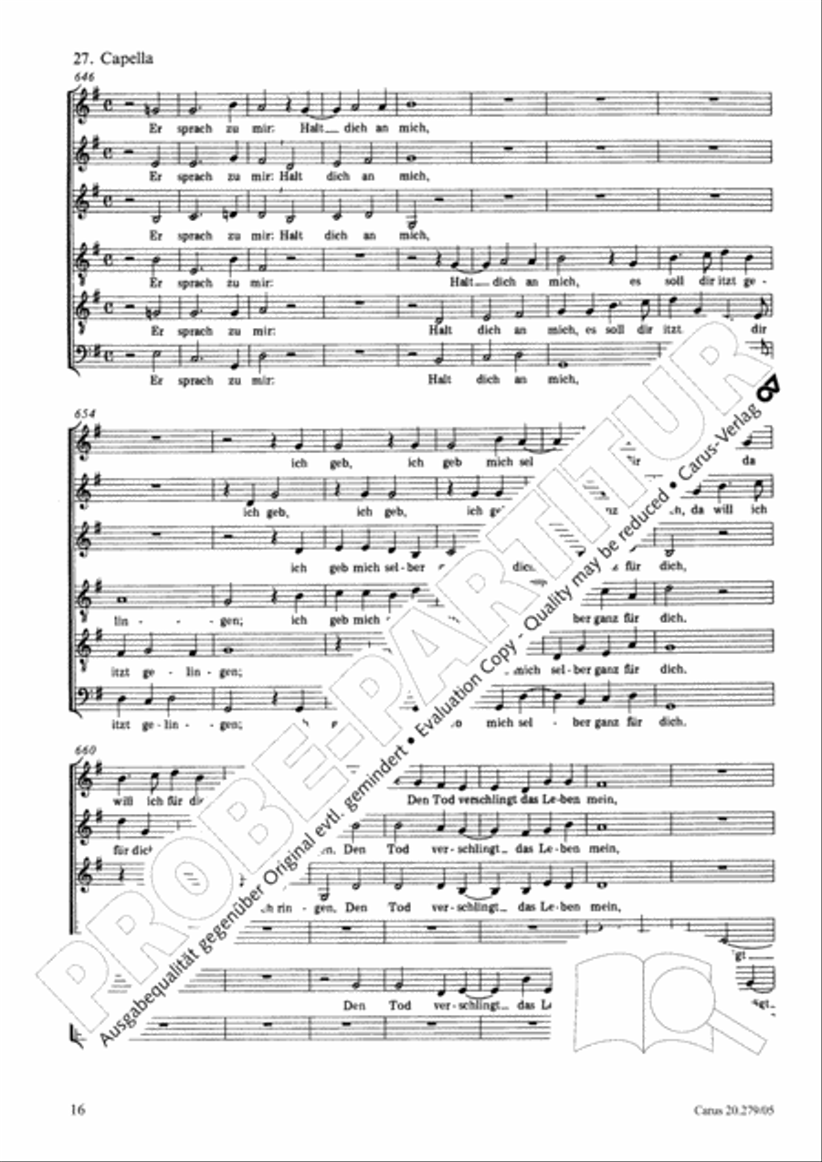 Musikalische Exequien I-III Choir scores gallery preview page 17