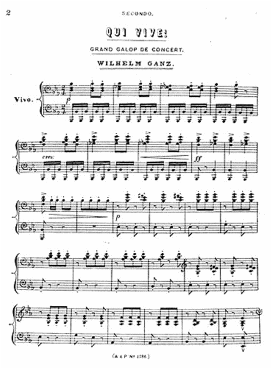 Qui Vive Piano Duet scores gallery preview page 1
