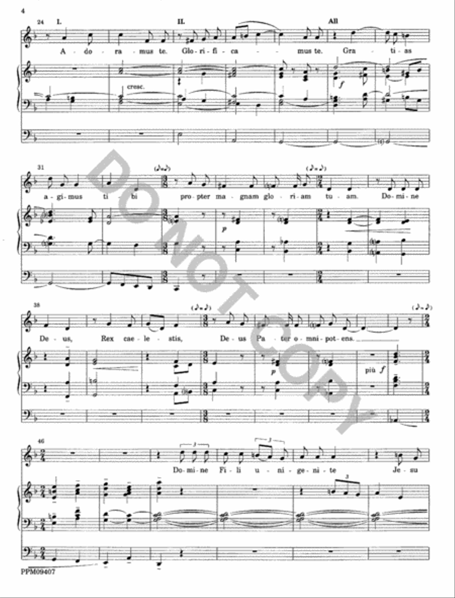 Missa Brevis Unison Choir scores gallery preview page 5
