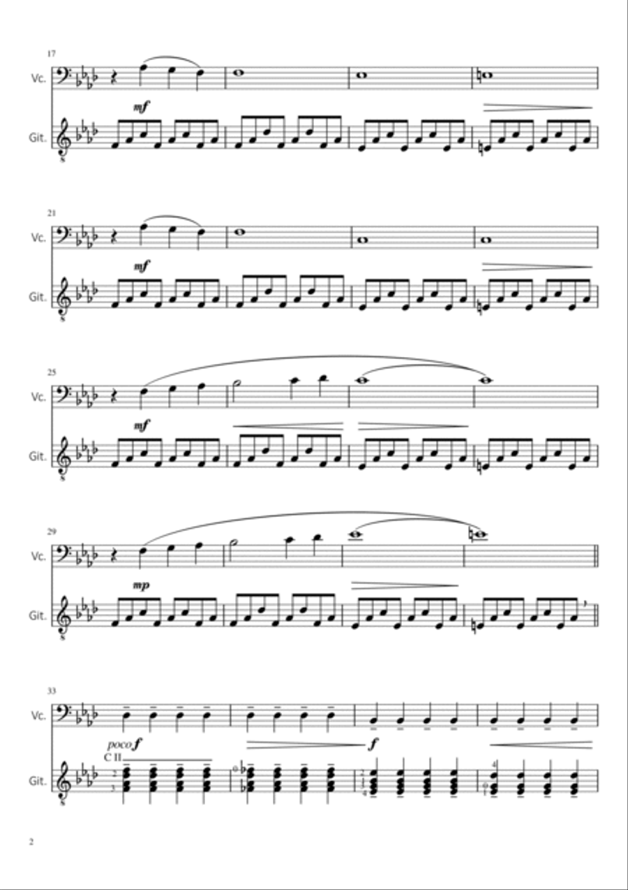Truman Sleeps String Duet scores gallery preview page 2