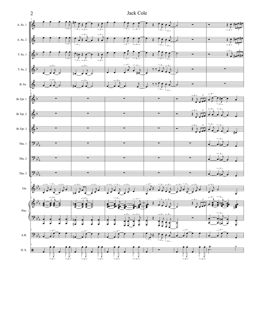 Jack Cole (for Jazz Band) Jazz Ensemble scores gallery preview page 2