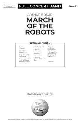 Book cover for March of the Robots - Concert Band Arrangement