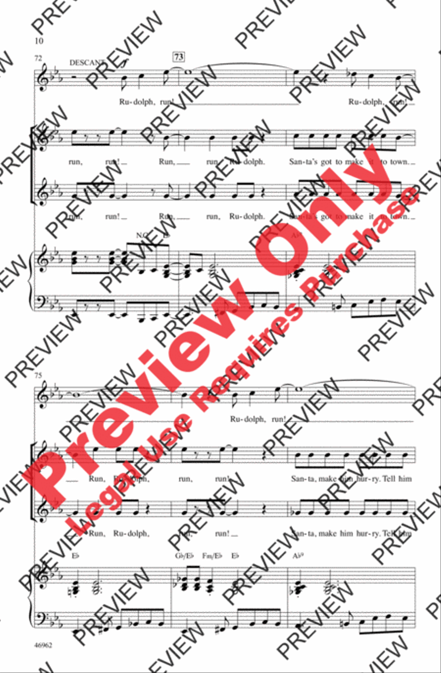 Run, Rudolph, Run 2-Part scores gallery preview page 10