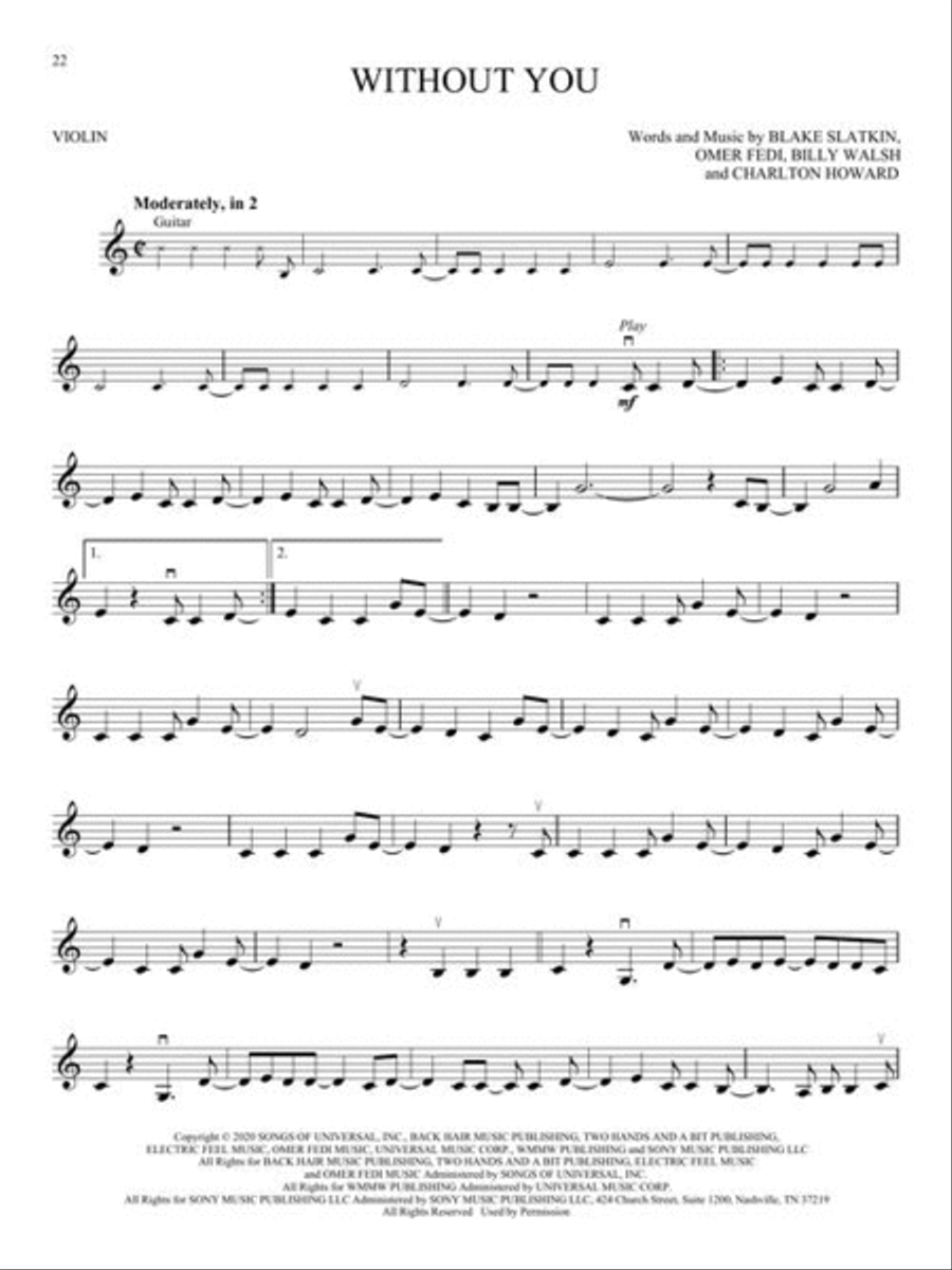 Hit Songs Hit Songs Violin Solo scores gallery preview page 6