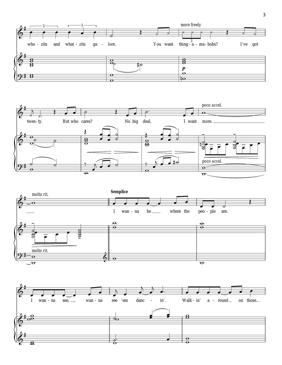 Part Of Your World (from The Little Mermaid) Voice scores gallery preview page 3