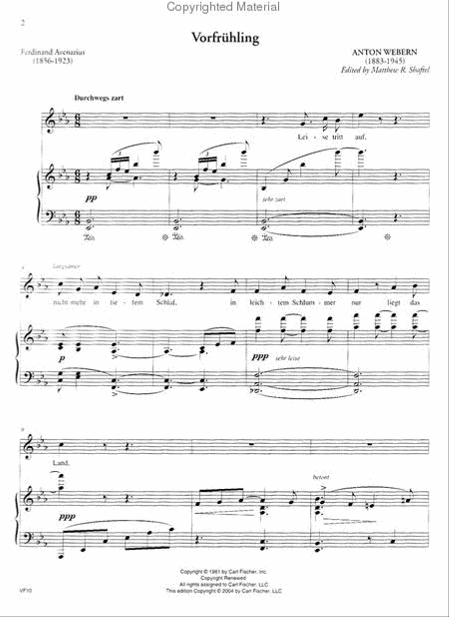 The Anton Webern Collection Voice scores gallery preview page 2