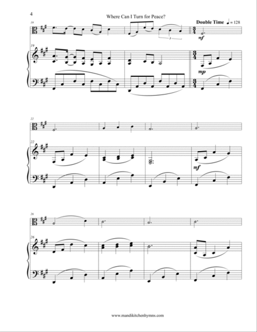 Where Can I Turn for Peace? Viola and Piano Duet Piano Accompaniment scores gallery preview page 4