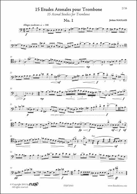 15 Atonal Studies For Trombone
