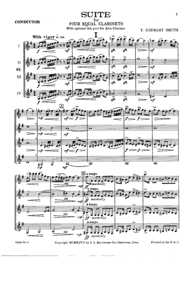 Suite for Four Equal Clarinets