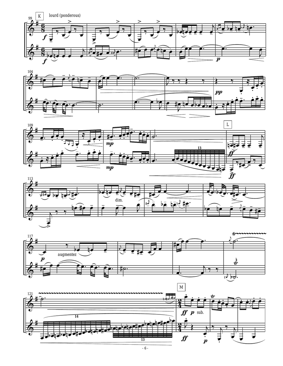 Eastern European Rhapsody - duets for clarinets Clarinet Duet scores gallery preview page 6