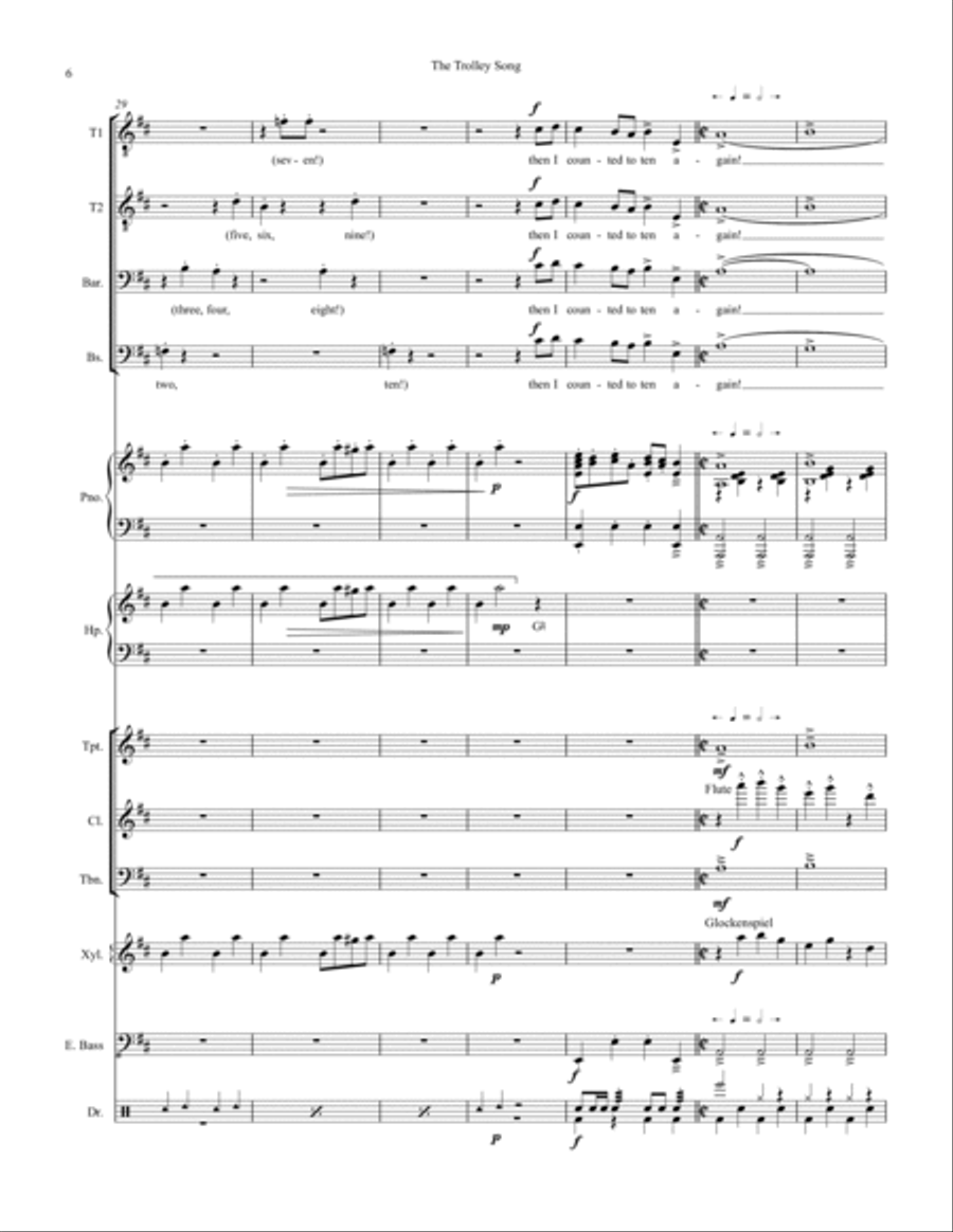 The Trolley Song Small Ensemble scores gallery preview page 6