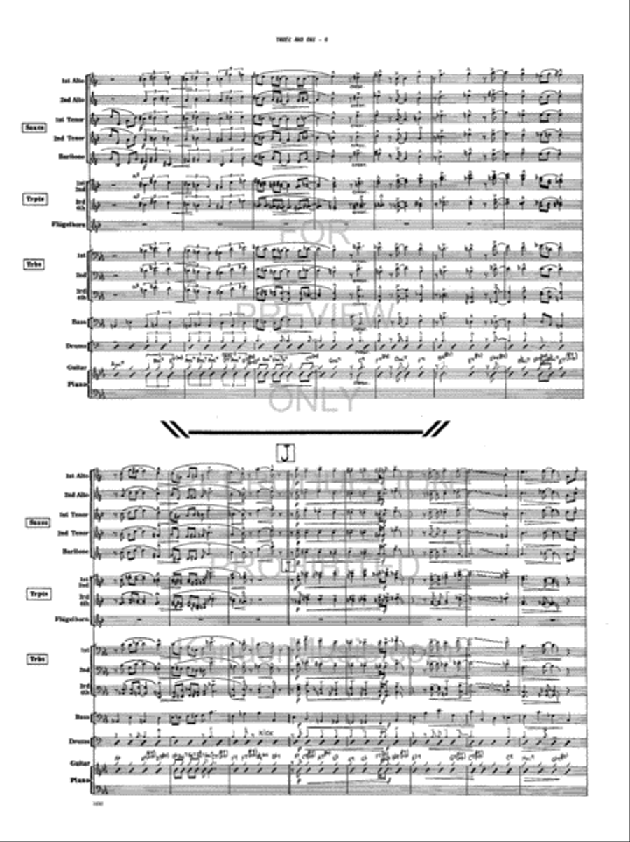 Three And One Jazz Ensemble scores gallery preview page 10