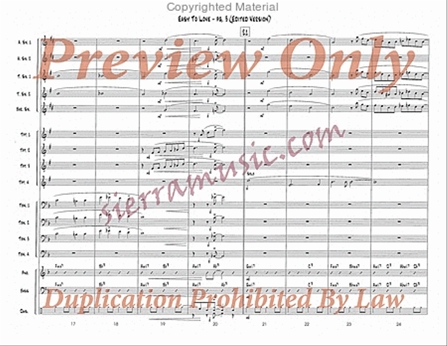 Easy To Love (Edited) Jazz Ensemble scores gallery preview page 4