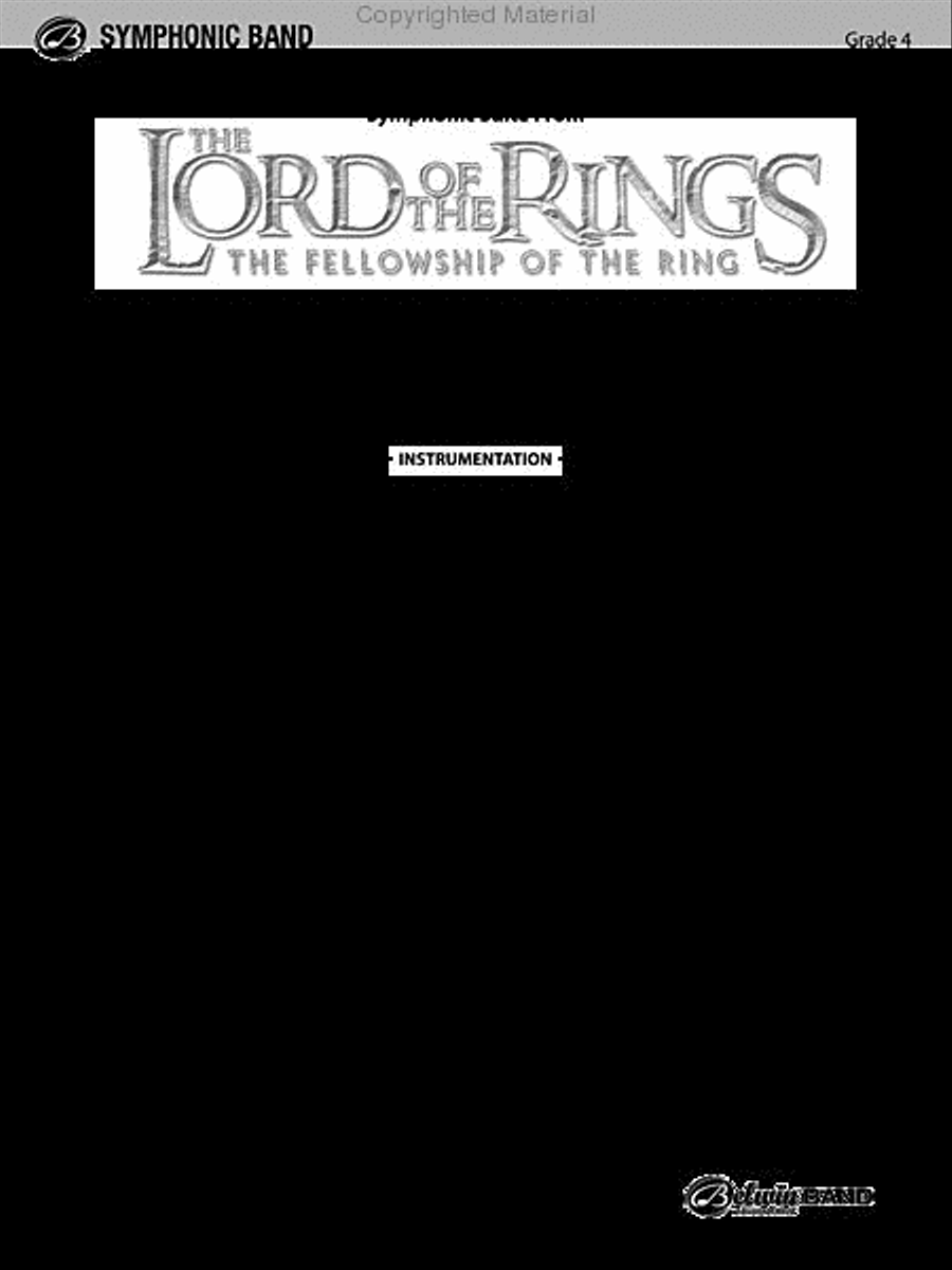 The Lord of the Rings: The Fellowship of the Ring, Symphonic Suite from Concert Band scores gallery preview page 2