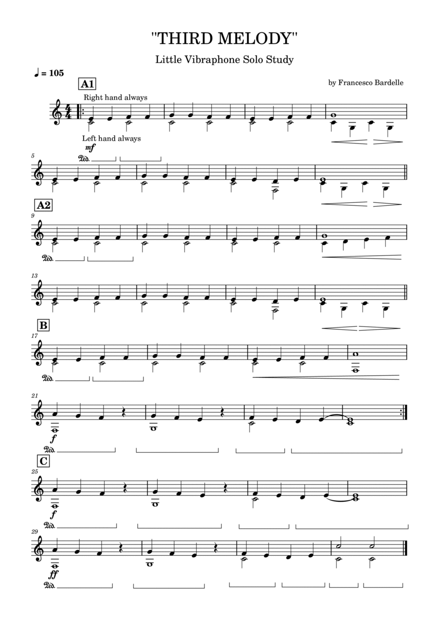 THIRD MELODY Vibraphone scores gallery preview page 1