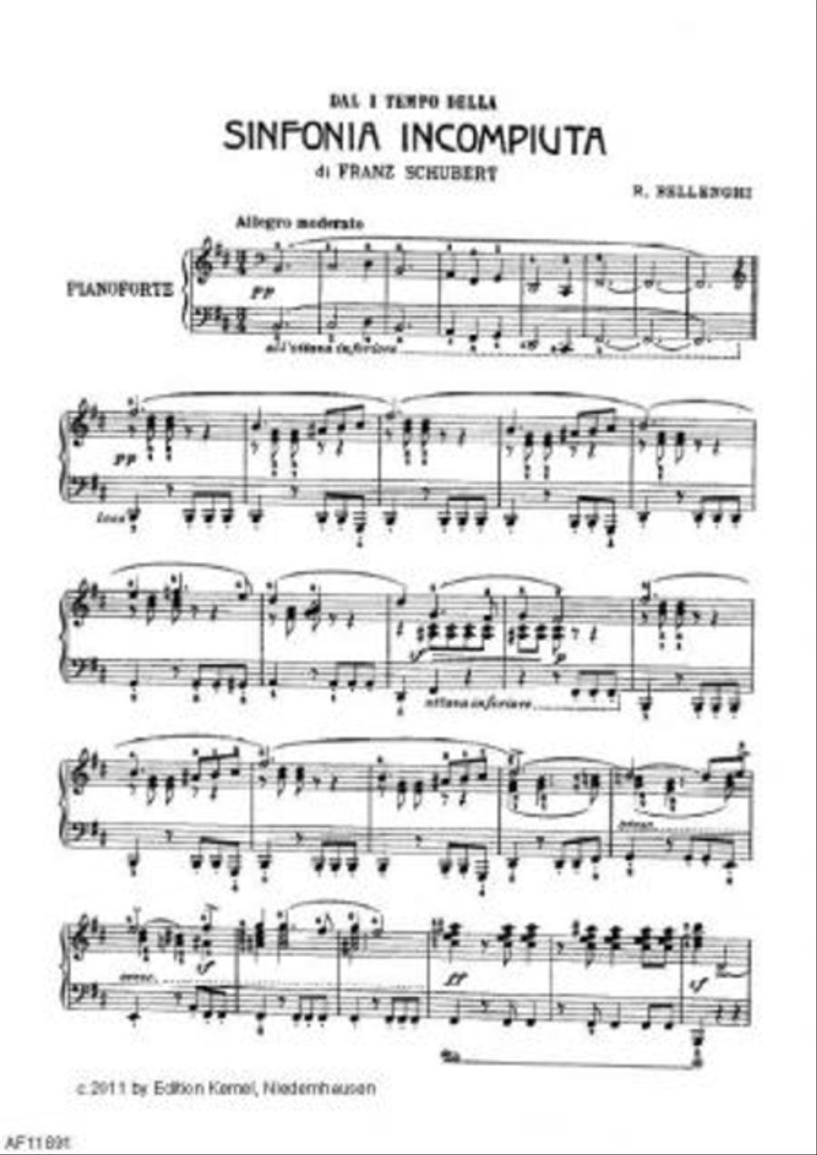 Dal primo tempo della Sinfonia incompiuta Piano Solo scores gallery preview page 1