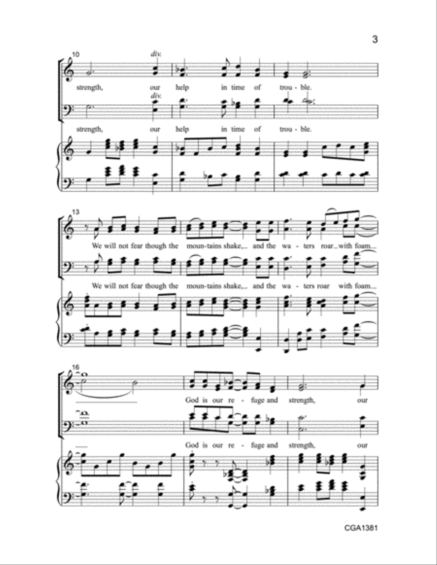 God Is Our Refuge and Strength 4-Part scores gallery preview page 3
