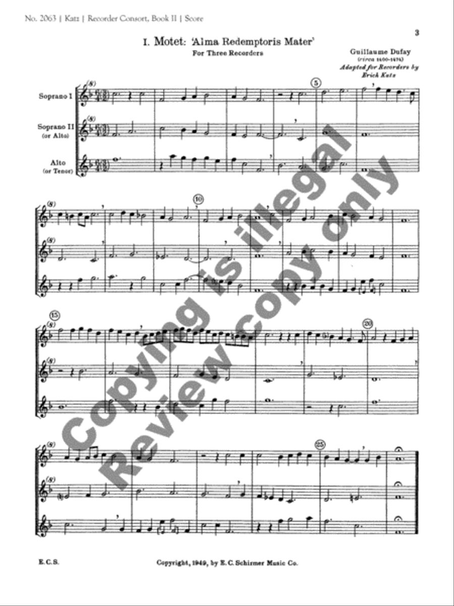 Recorder Consort, Book II Choir scores gallery preview page 2