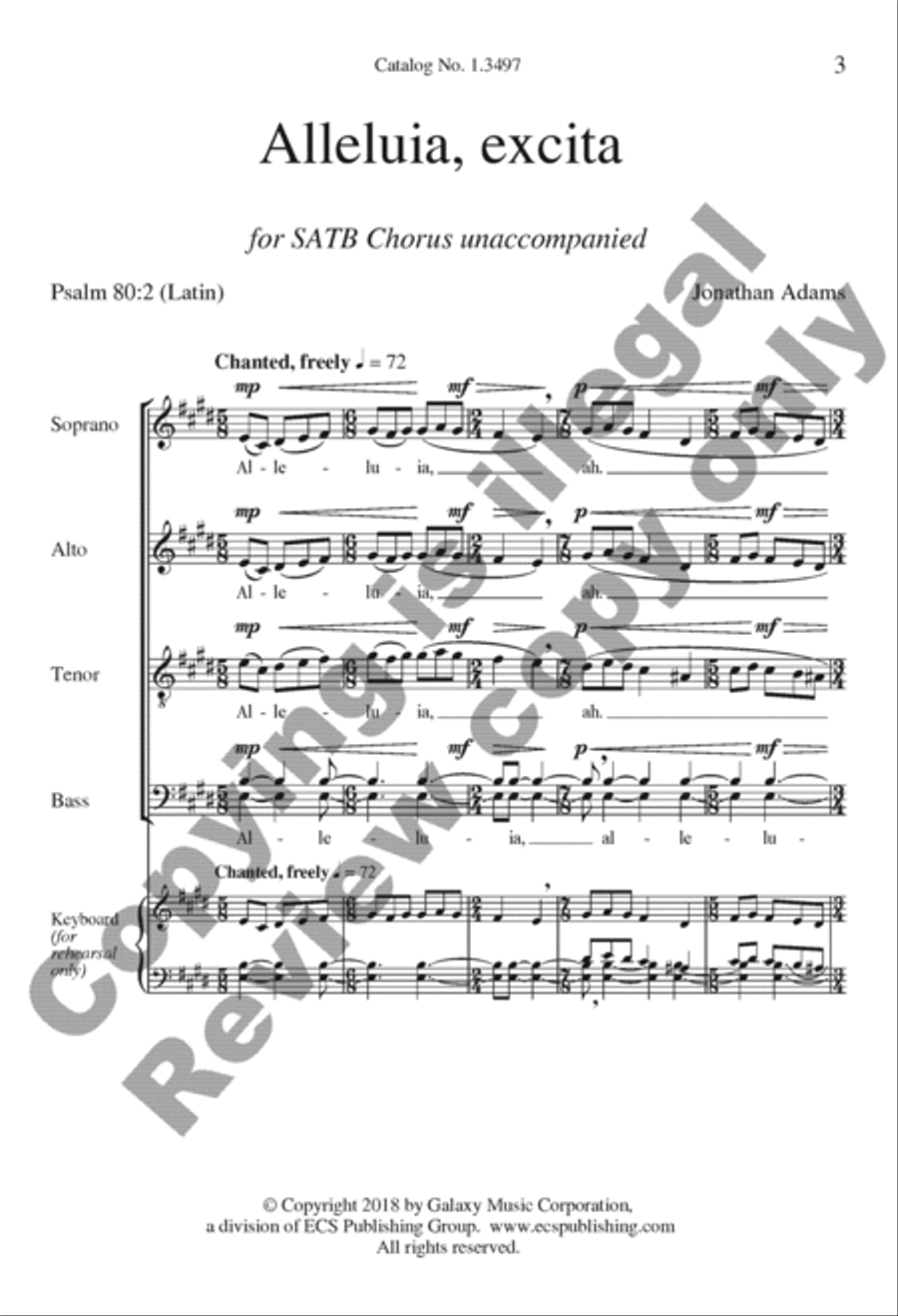 Alleluia, excita Alleluia, excita 4-Part scores gallery preview page 3