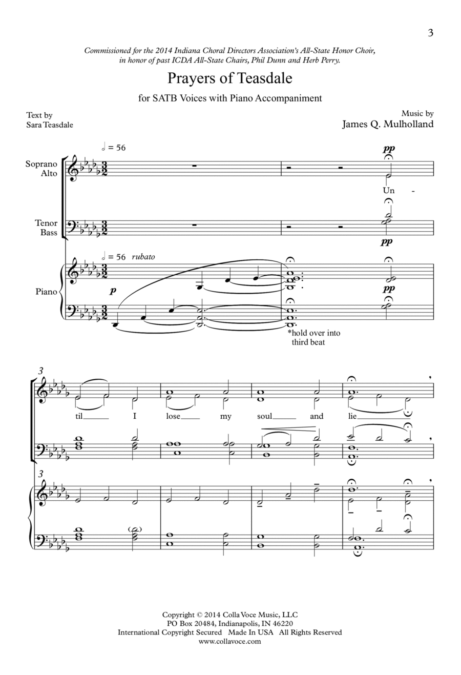 Prayers of Teasdale 4-Part scores gallery preview page 1