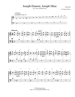 Joseph Dearest, Joseph Mine (Joseph, O Dear Joseph, Mine) - for 3-octave handbell choir