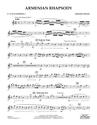 Armenian Rhapsody - Eb Alto Saxophone 1