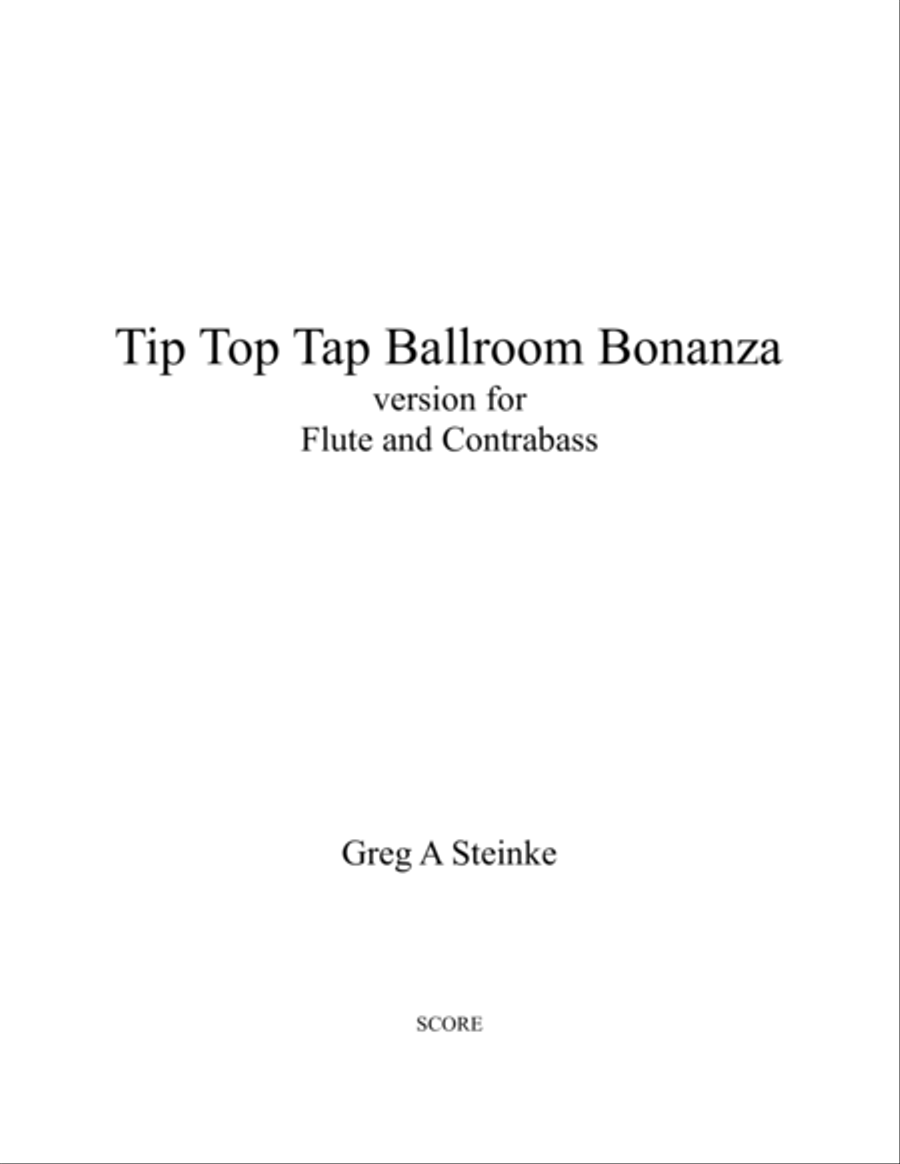 Tip Top Tap Ballroom Bonanza for Flute and Contrabass Flute scores gallery preview page 1
