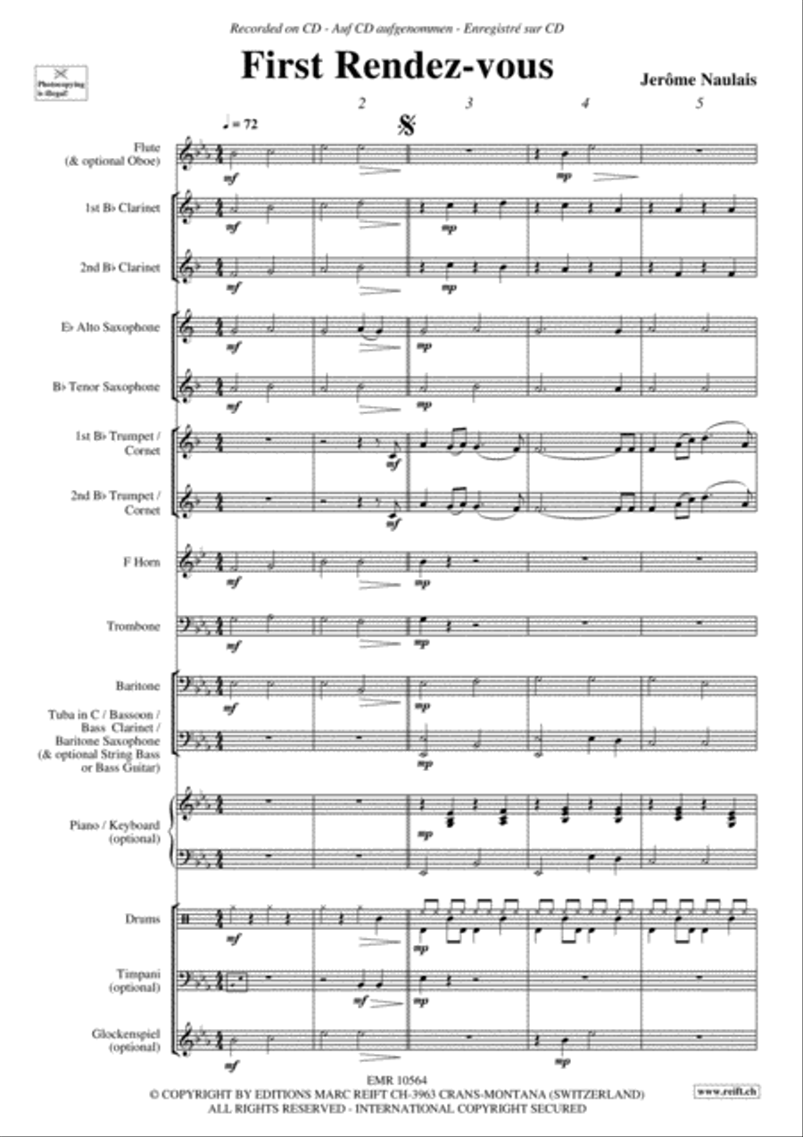 First Rendez-Vous Concert Band scores gallery preview page 4