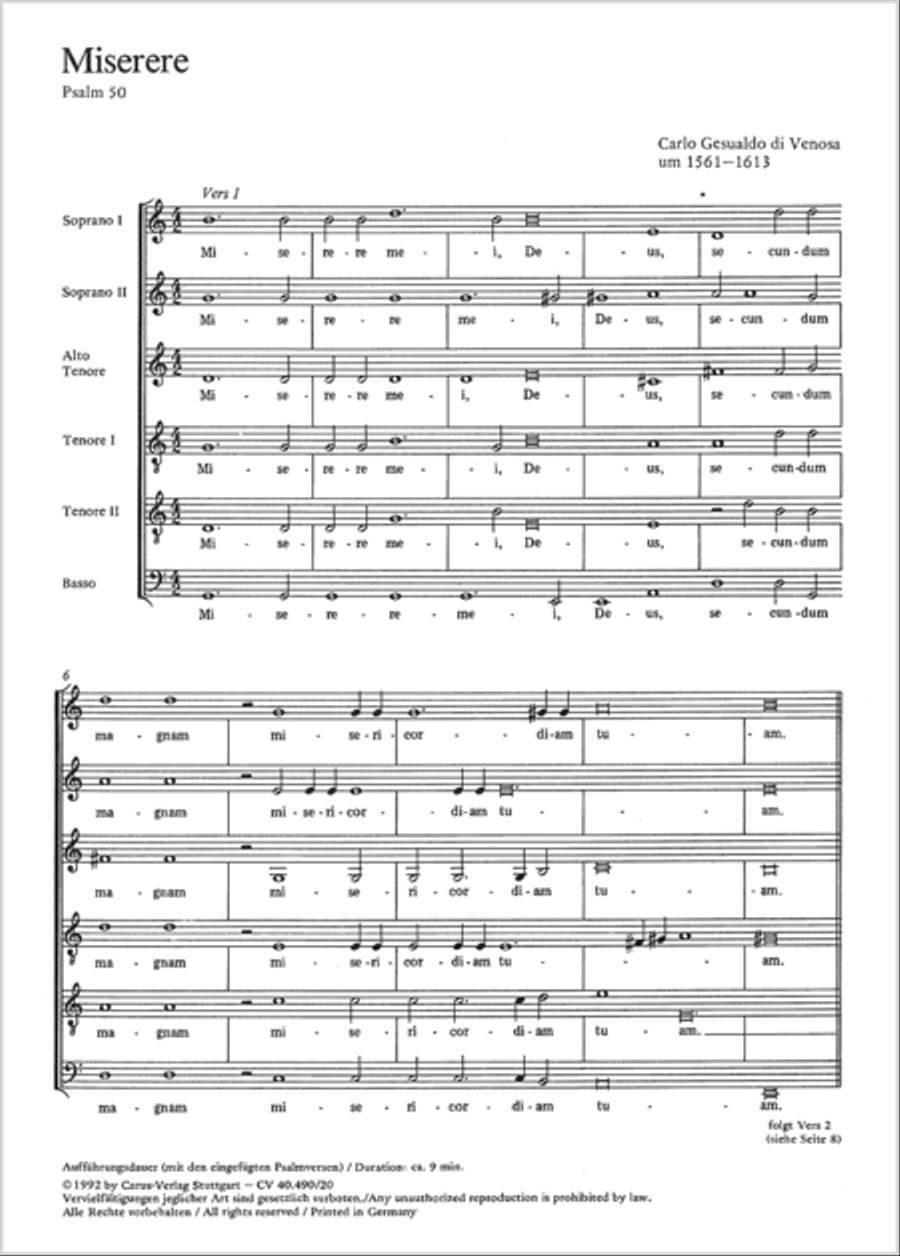 Miserere Choir scores gallery preview page 10