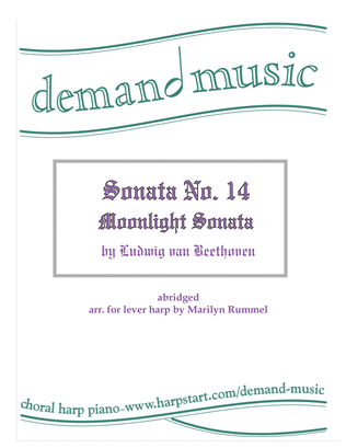 Book cover for Moonlight Sonata - for Lever harp