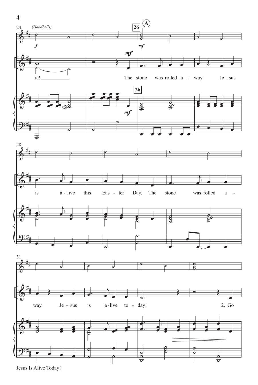 Jesus Is Alive Today! by Becki Slagle Mayo Unison Choir - Digital Sheet Music page 4