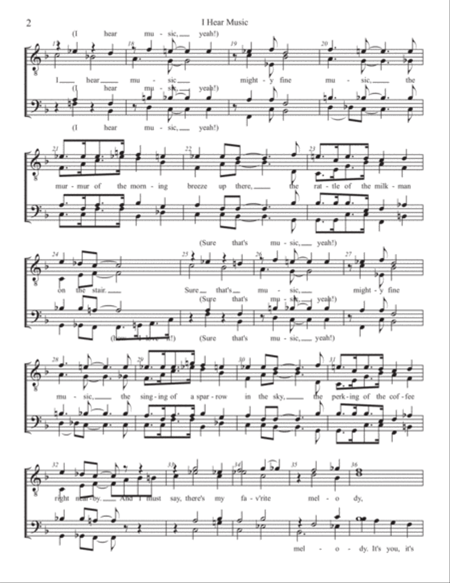 I Hear Music TTBB scores gallery preview page 2